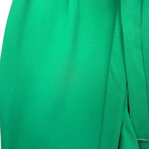 Tommy Hilfiger Green Jumpsuit Women's Ruffle Sleeve V Neck Belted Size 12 - Picture 12 of 16